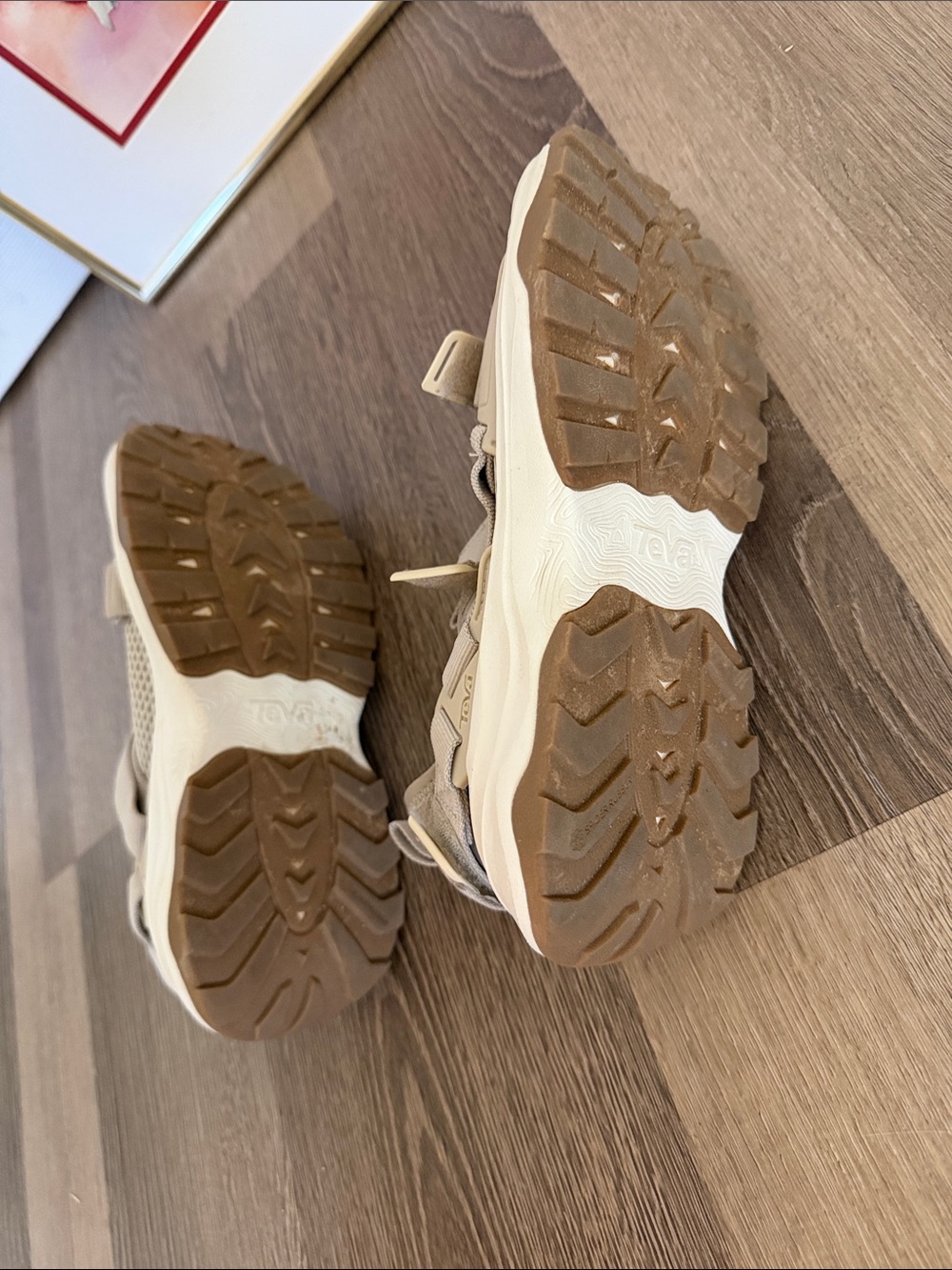 Teva Beige Sport Sandals with White Sole - Picture 5 of 9